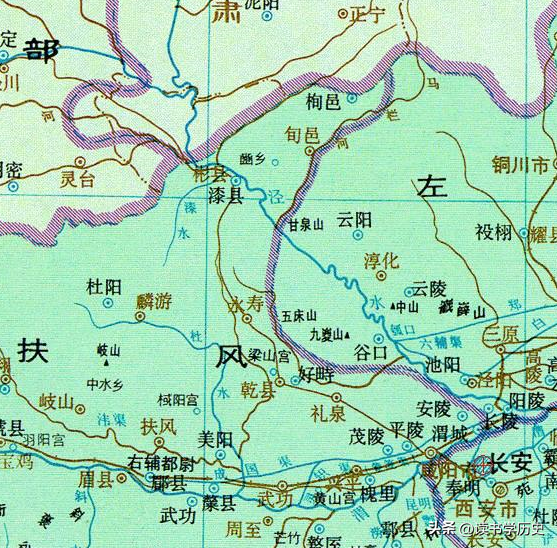 咸阳是哪个省的城市（陕西省咸阳市从古到今的地图区域演变）  第7张