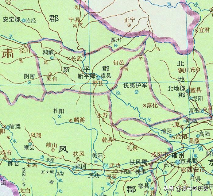 咸阳是哪个省的城市（陕西省咸阳市从古到今的地图区域演变）  第11张
