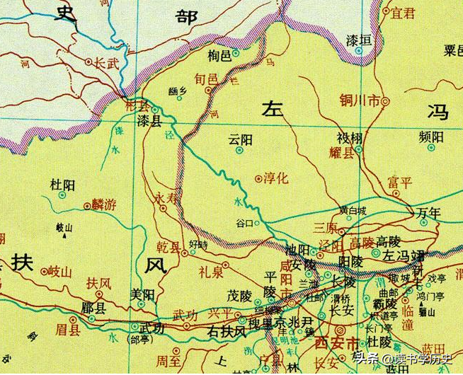 咸阳是哪个省的城市（陕西省咸阳市从古到今的地图区域演变）  第9张