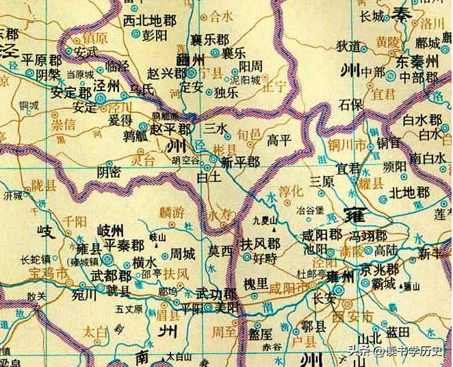 咸阳是哪个省的城市（陕西省咸阳市从古到今的地图区域演变）  第13张