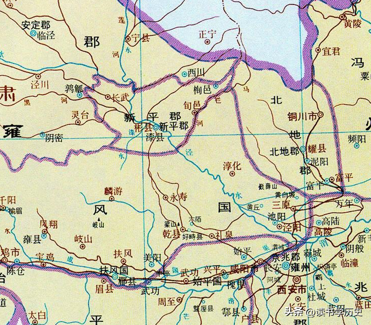 咸阳是哪个省的城市（陕西省咸阳市从古到今的地图区域演变）  第12张