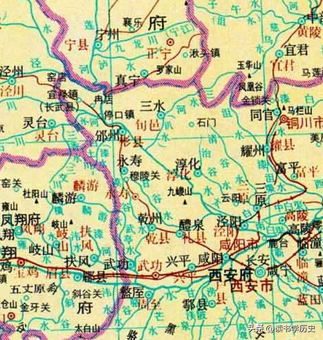 咸阳是哪个省的城市（陕西省咸阳市从古到今的地图区域演变）  第19张