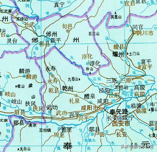 咸阳是哪个省的城市（陕西省咸阳市从古到今的地图区域演变）  第18张